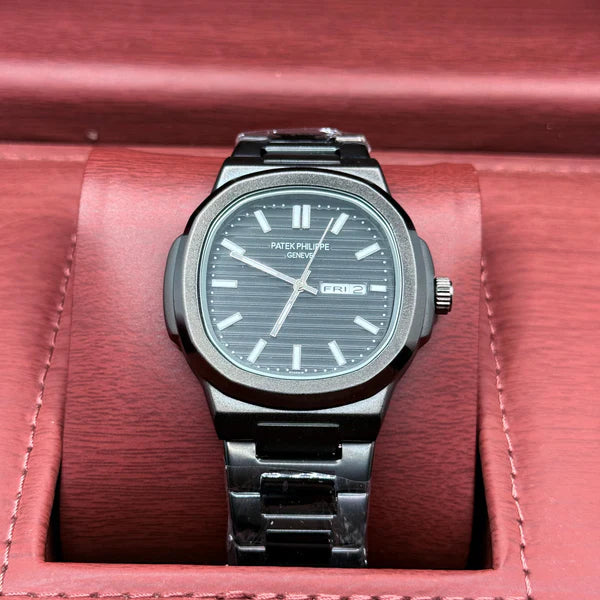 Patek phlip black with black dial with date