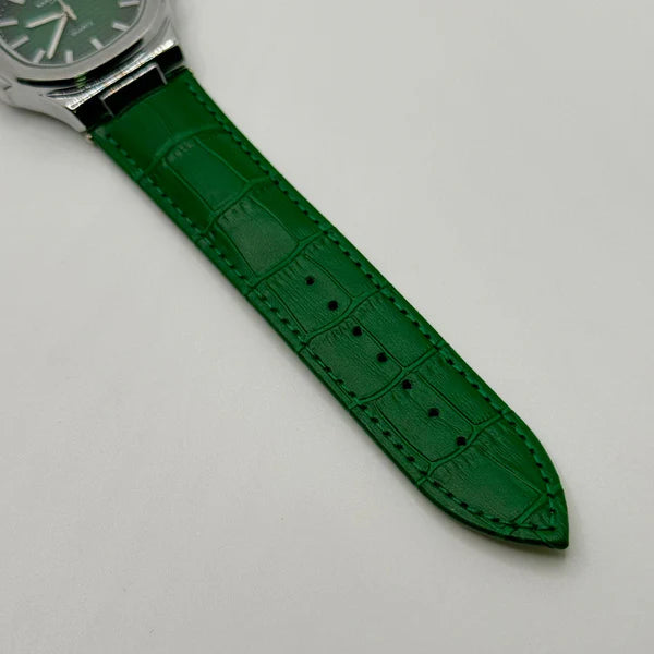 MARTIN green dial with green leather strap watch