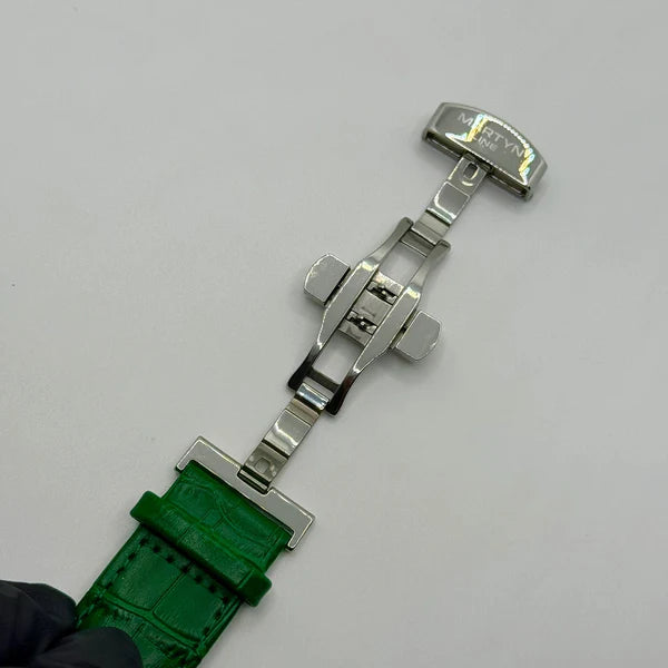 MARTIN green dial with green leather strap watch