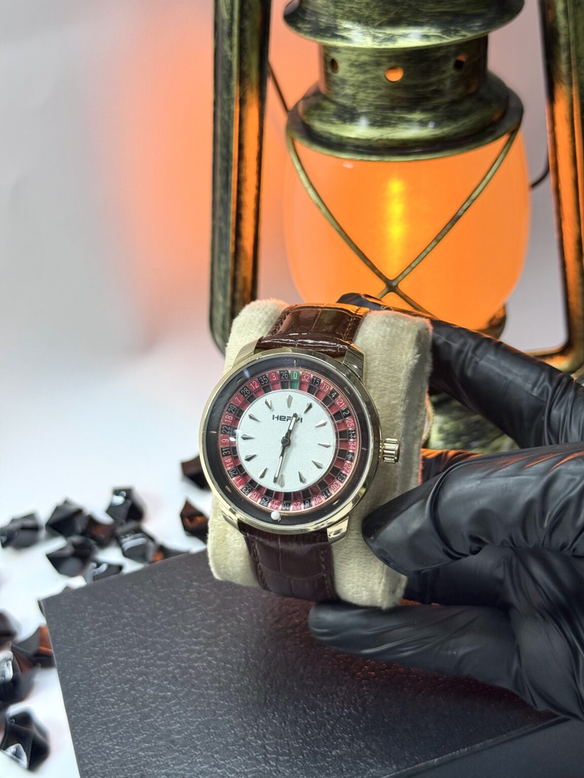 Casino TourBillion With Leather Strap