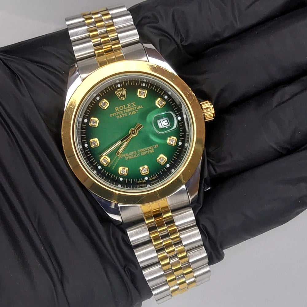 Rolex Datejust Watch | Premium Two Tone Red Dial Luxury Timepieces