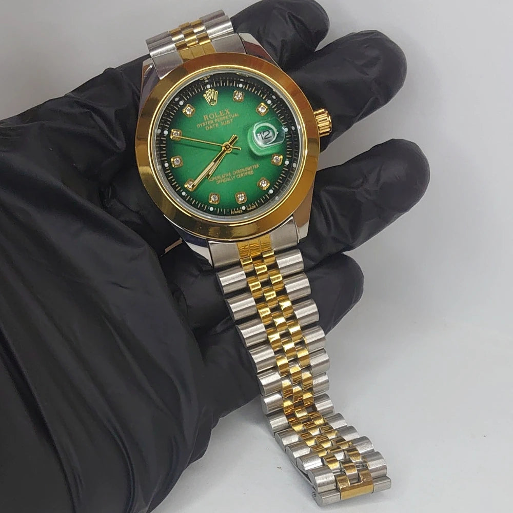 Rolex Datejust Watch | Premium Two Tone Red Dial Luxury Timepieces