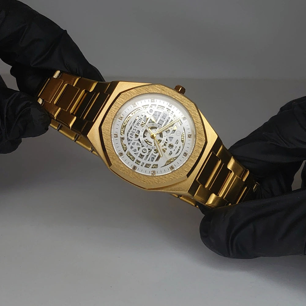 BST Premium Quality With Skelton Dail⌚ Style Meets Precision⌚