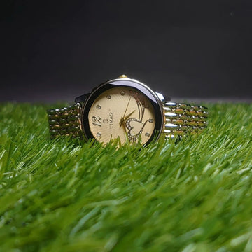 TIMAS Crystal Heart Wristwatch - Rose Gold & Gold Options