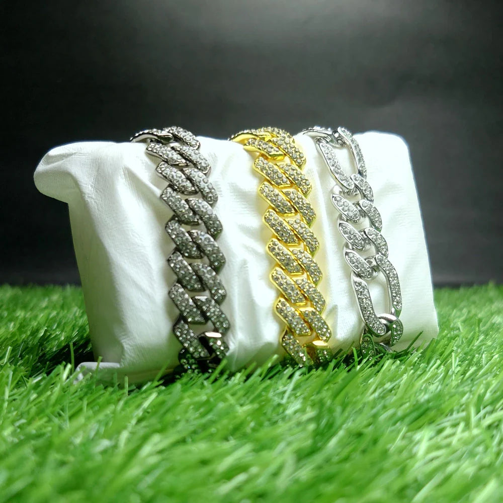 💎 Luxury Iced Bracelets - Gold, Silver, & Black Iced Out