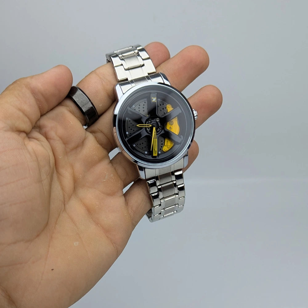 Rotating wheel Premiume Quality Watch For Car Lover's