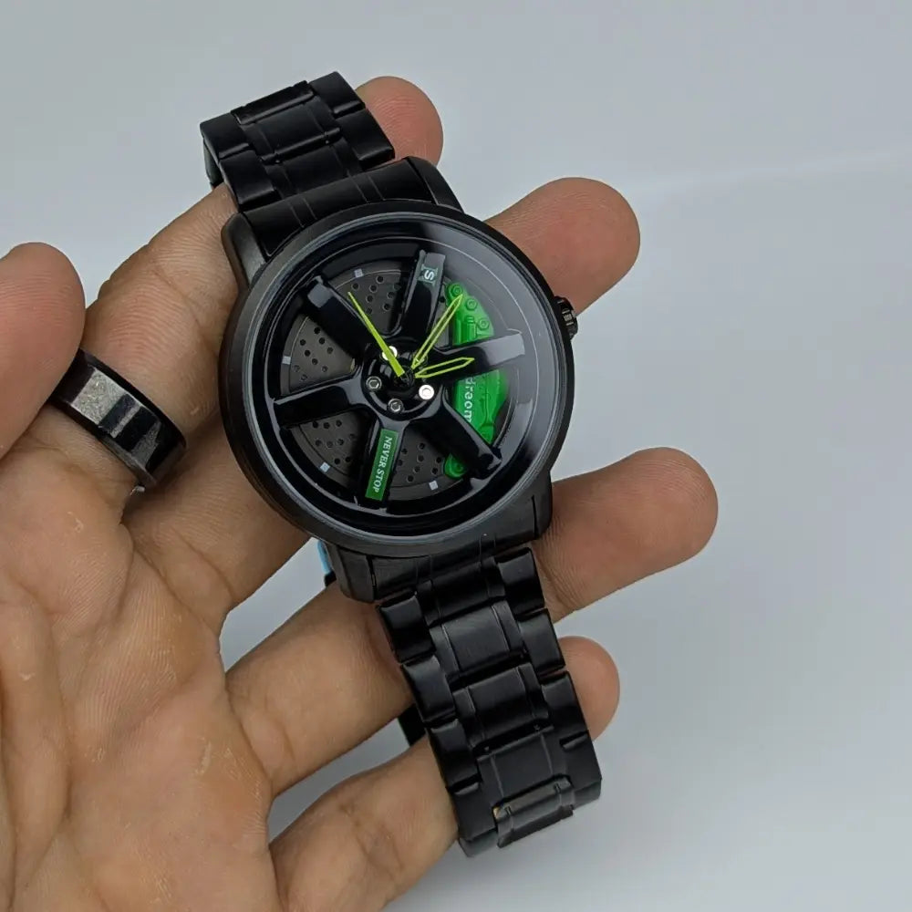Rotating wheel Premiume Quality Watch For Car Lover's