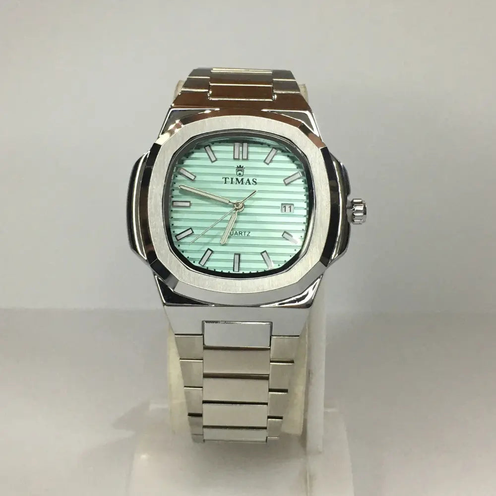 T.M Elegant Stainless Steel Watch Black golden And Silver | Premium Quartz Timepiece⌚