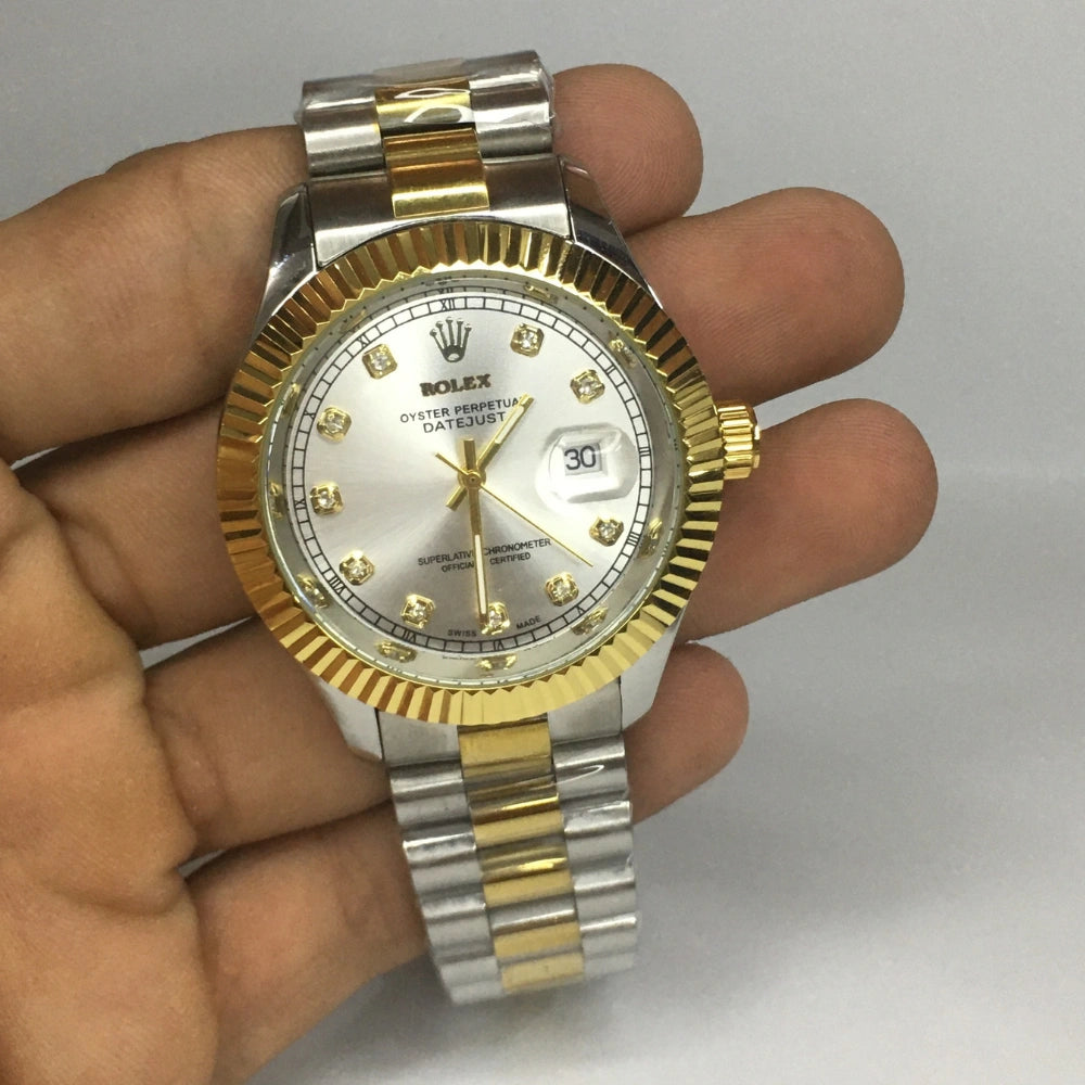 Rolex Luxury Two-Tone Gold & Silver Datejust Watch | Timeless Elegance