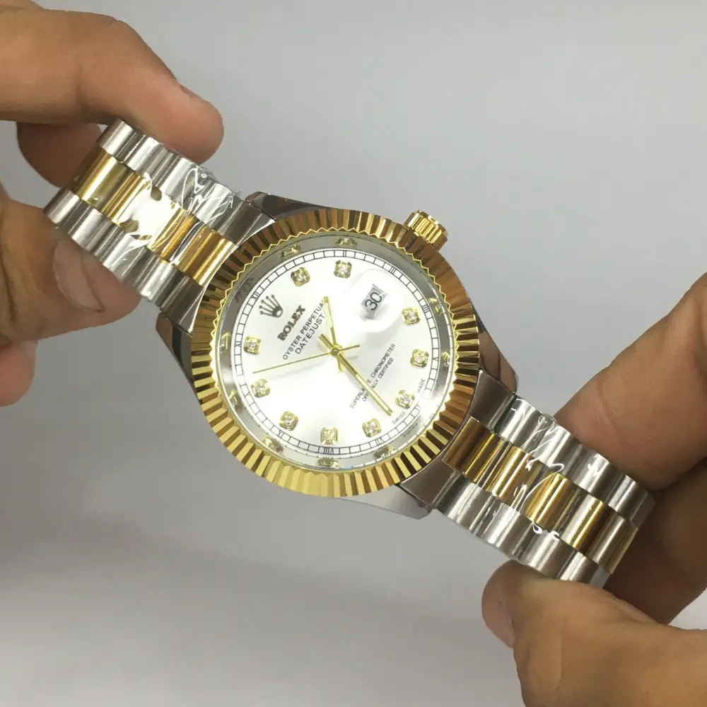 Rolex Luxury Two-Tone Gold & Silver Datejust Watch | Timeless Elegance