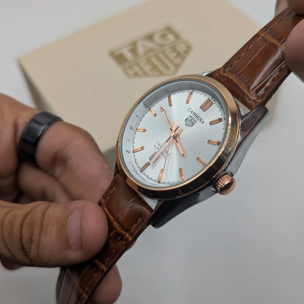 TGH Carrera Original Quality with Leather Straps For Decent Boys