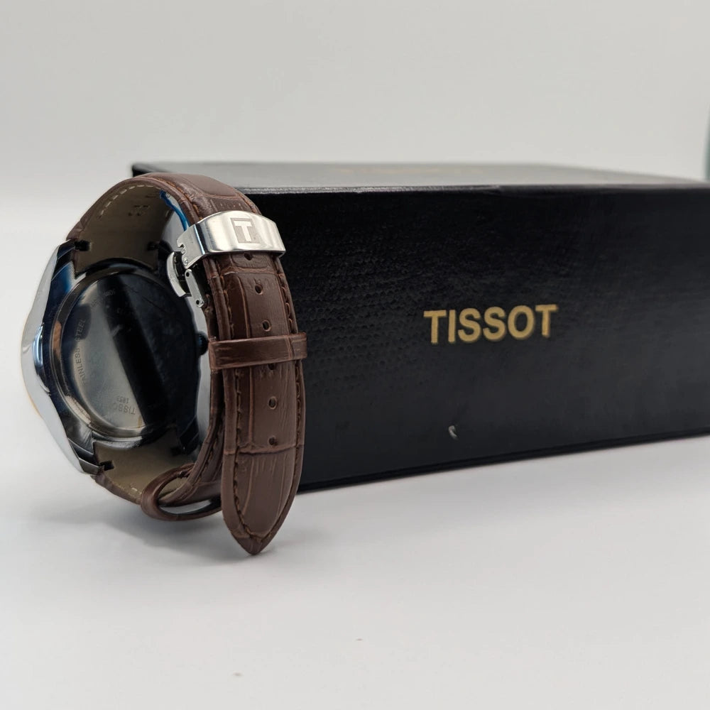 Tissot 3in1 Day. Time. And Date Master Quality With Leather straps