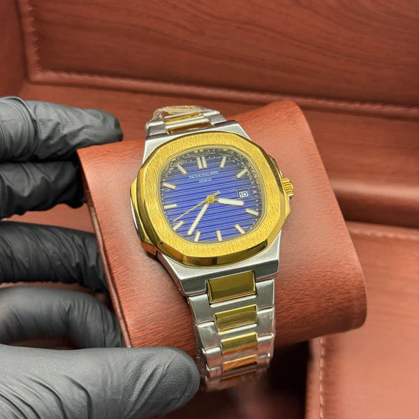 ✨ Pp Luxury Two-Tone Gold & Silver Wristwatch ⌚ – Elegant Design for Every Occasion